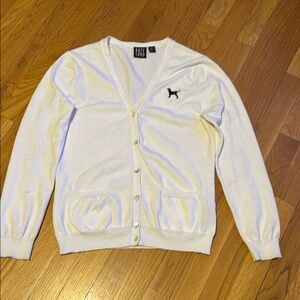 Kate lord white Cardigan with V-Neck medium EUC